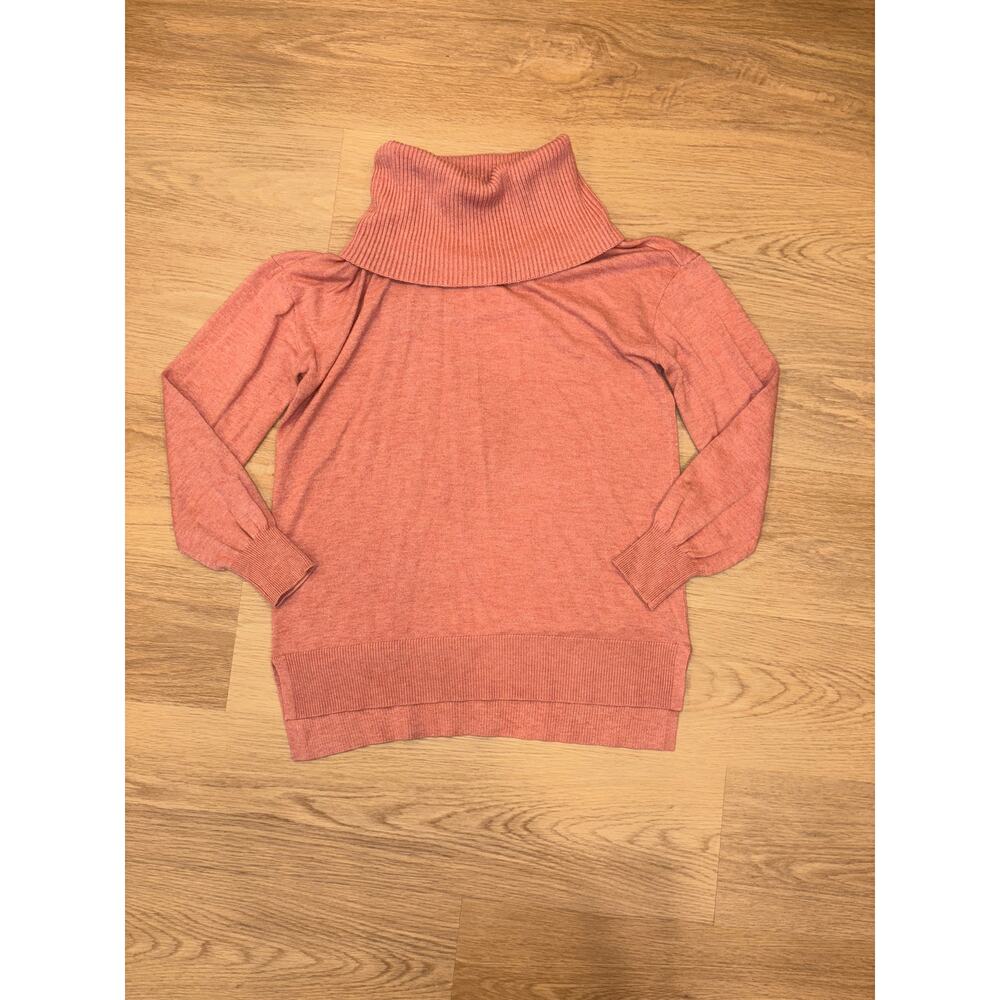 Ann Taylor Loft light pink sweater cowl neck size medium